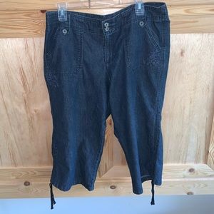 Gloria Vanderbilt blue denim cropped jeans size 12